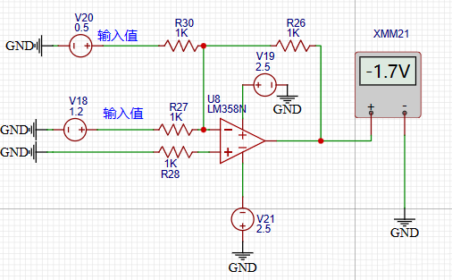 運(yùn)放加法電路